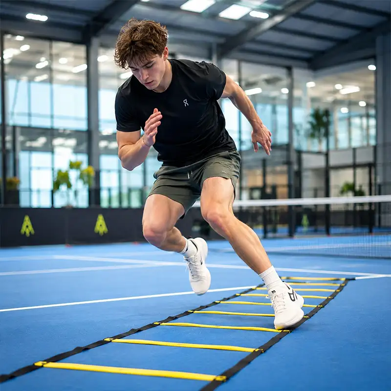 Court conditioning and agility training for pickleball and padel players at Advantage Padel