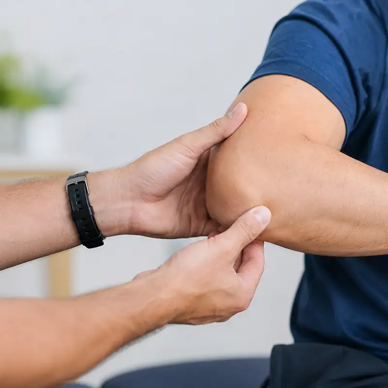Tennis elbow treatment for a pickleball player at Dorset Sports Physio, Christchurch